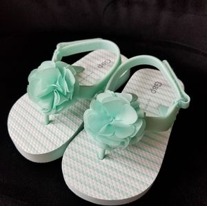 *2/$15* Gap Striped Mint Green Flip Flops Sz 7/8
